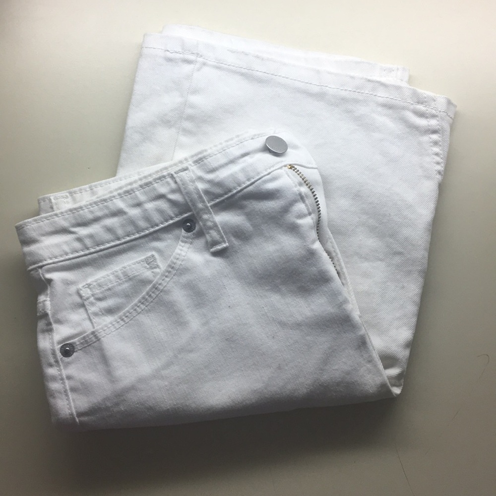 White Denim Skirt